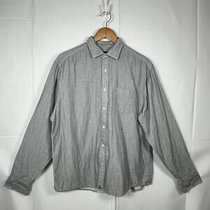 UNTUCKit Valadige Men’s Large Gray Cotton Button-Up Shirt Casual Dress
